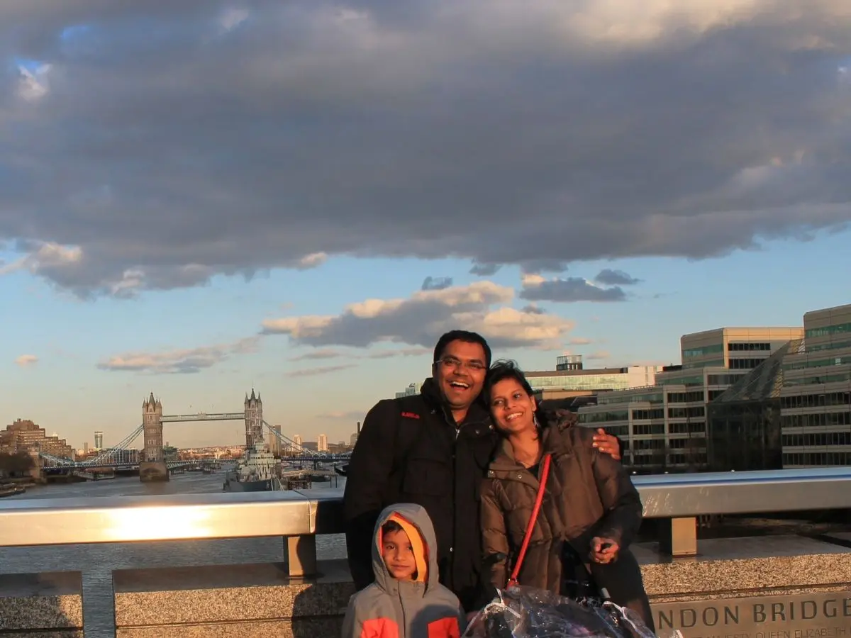 London bridge with Tower bridge in back