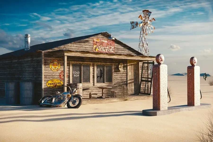 Gas station road trip