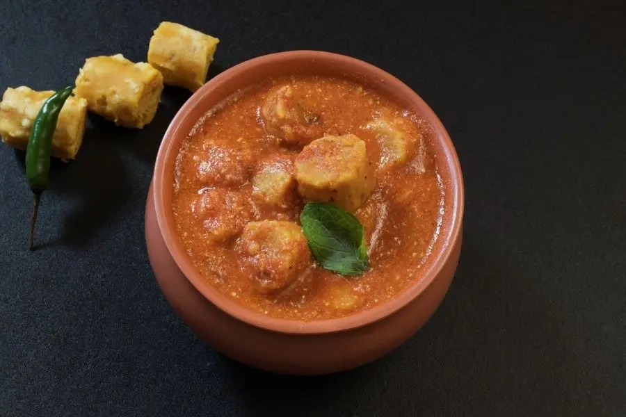Gatte ki sabzi Bikaner food Rajasthan India Faraway Notes