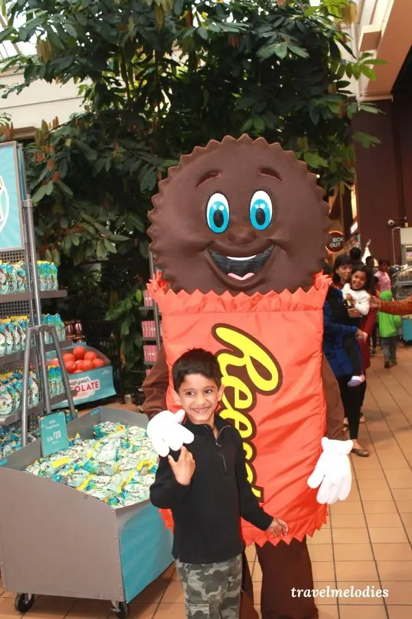 Hershey chocolate characters at Chocolate world