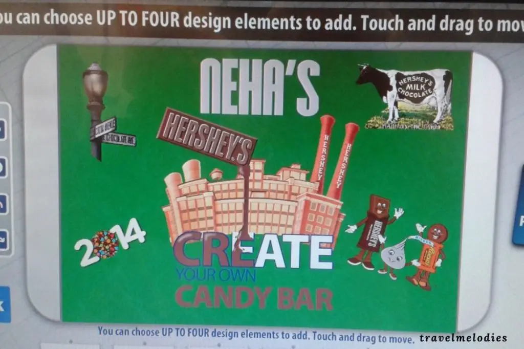 Designing the wrapper of candy bar in Hershey chocolate world