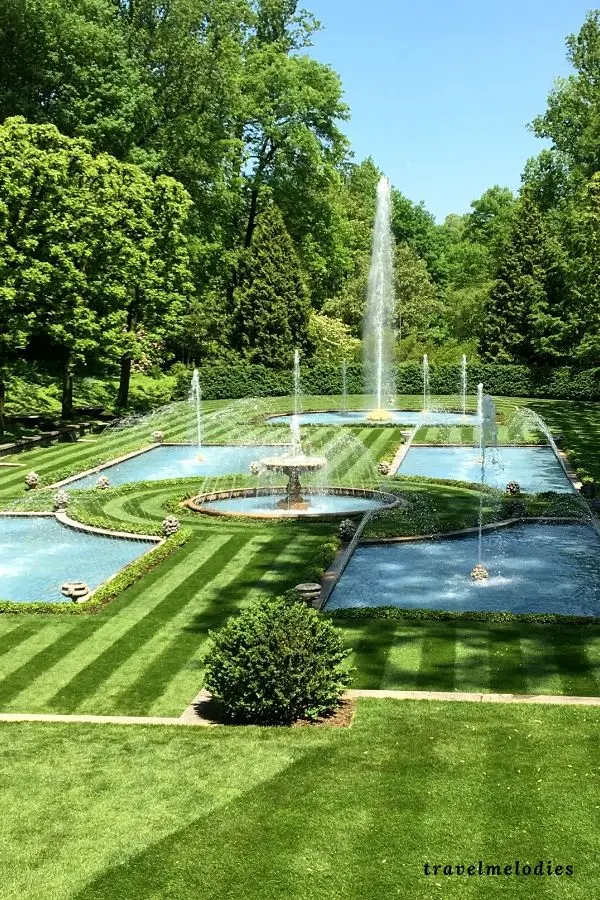 Philadelphia Longwood Gardens Italian fountain