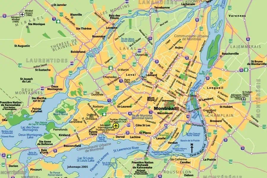 Things to do in Montreal orientation map1 Faraway Notes