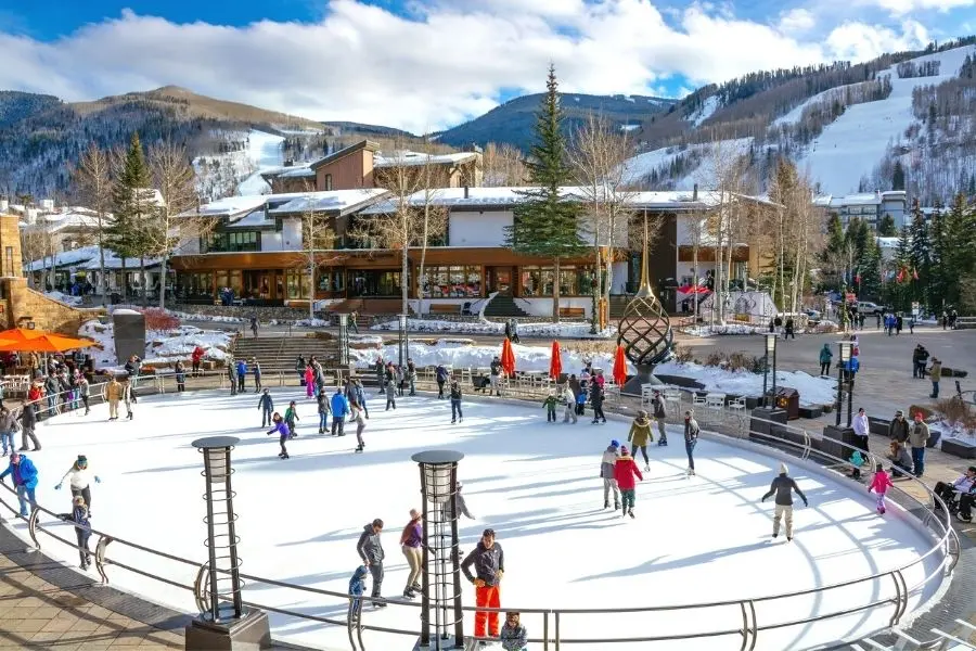 Ice skating at Vail Colarado
