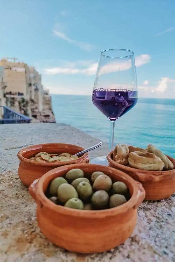 aperitivo time polignano a mare puglia italy