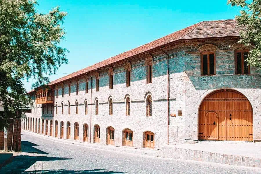 ashaghy carvanserai lower sheki azerbaijan