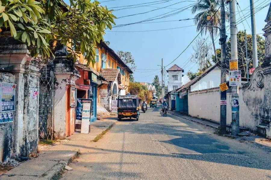 street at fort kochi 
