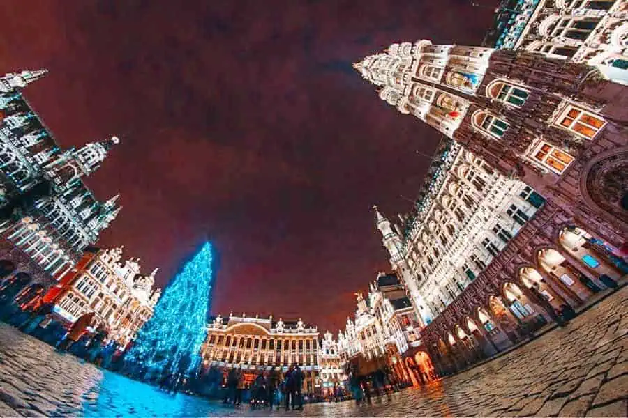 grand palace brussels belgium christmas europe winter