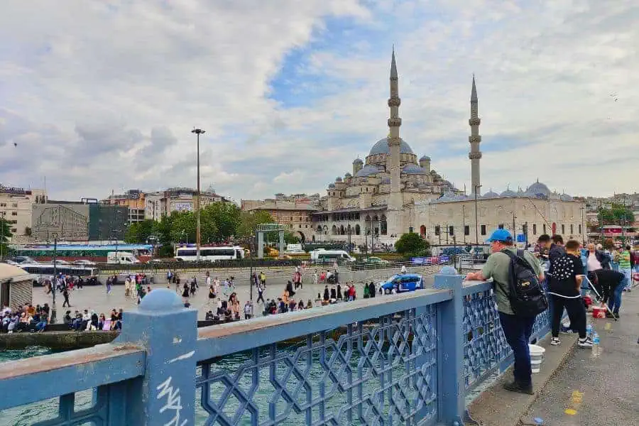 busy galata bridge