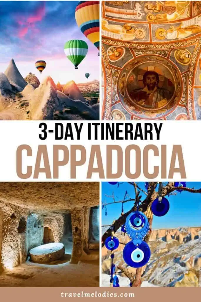 cappadocia 3 day itinerary pinterest graphic
