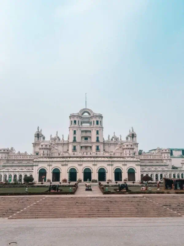 central facade of la martiniere college with arched entrances and historic architecture, lucknow