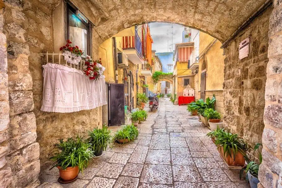 colorful streets of old bari vecchia