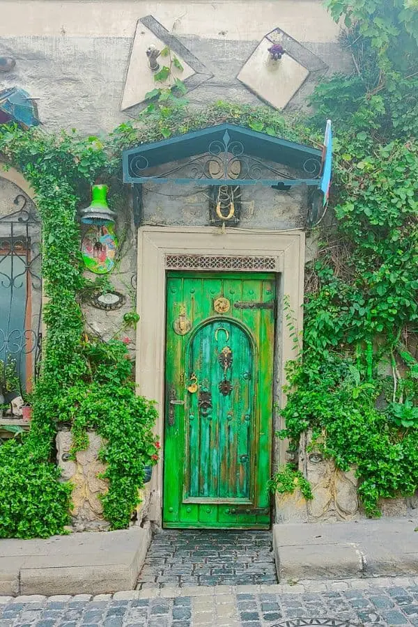 colorful doors windows baku old city icherisheher