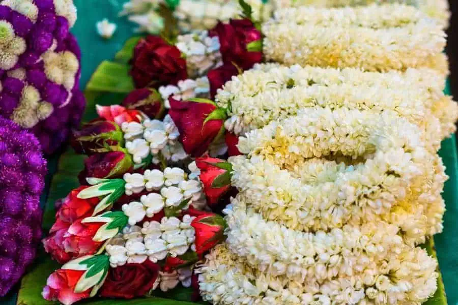 colorful flowers at pak khlong talat flower market yodpiman bangkok thailand