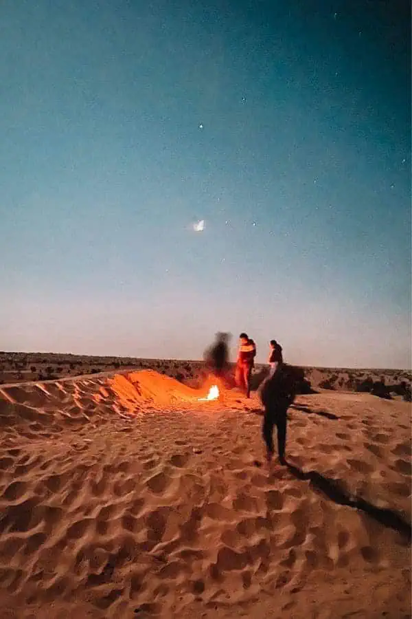 desert bonfire jaisalmer sand dunes