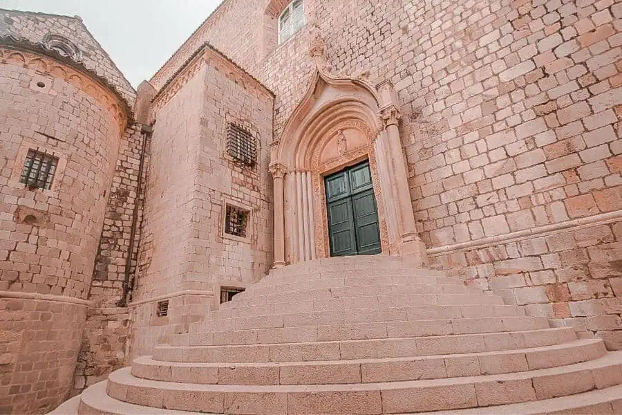 dominican monastery staircase in old town dubrovnik