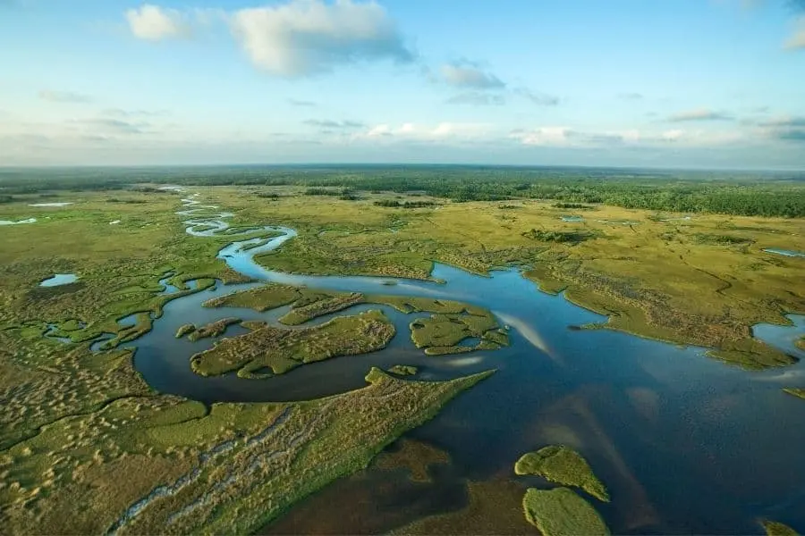 everglades national park florida aerial view