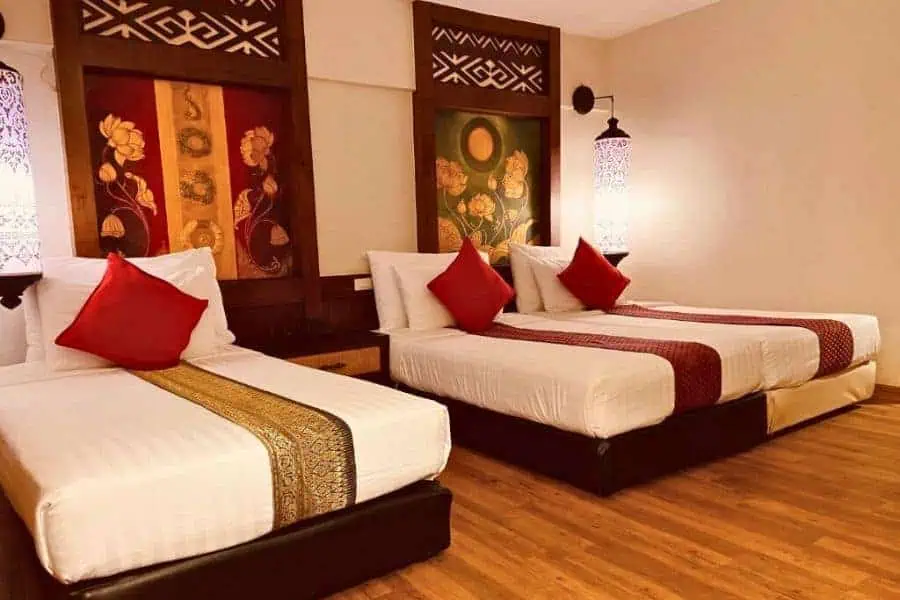 executive deluxe triple room at nak nakara hotel in chiang rai
