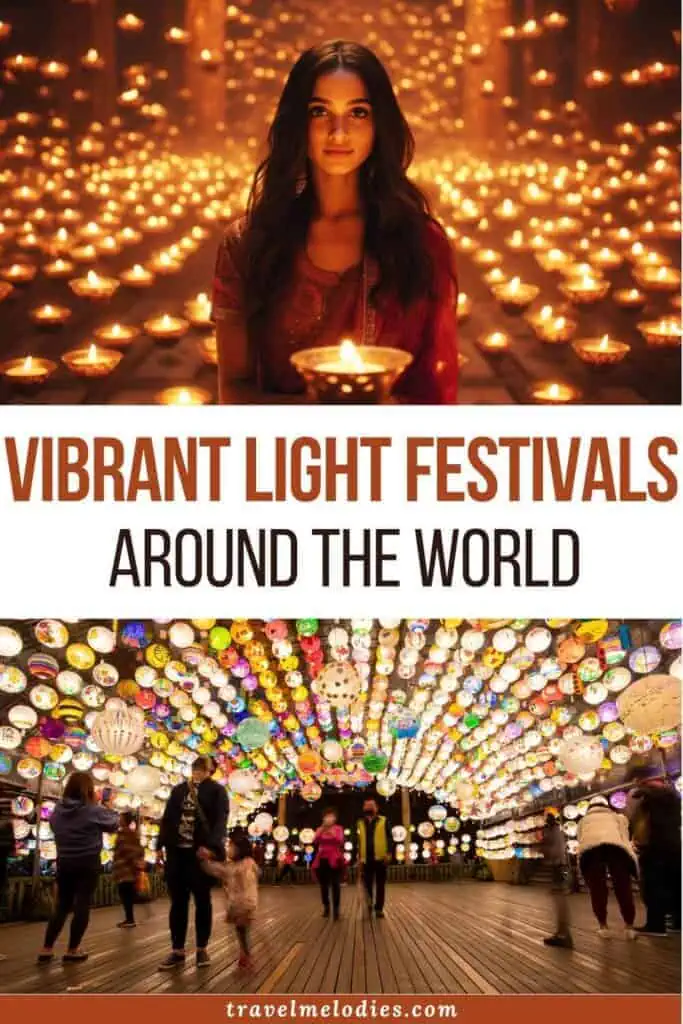 festivals of light around the world pinterest graphic