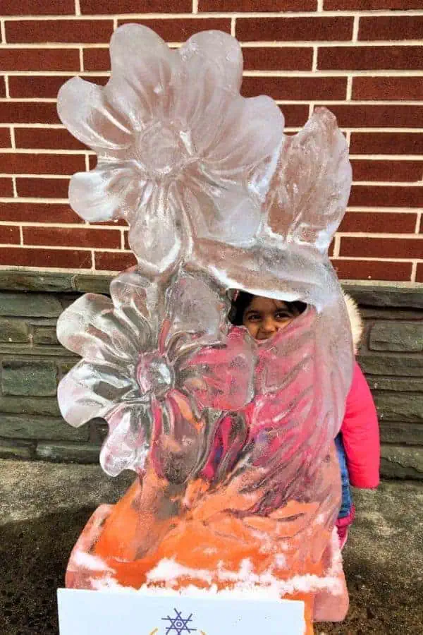 fire and ice festival in lititz pa flower ice sculpture