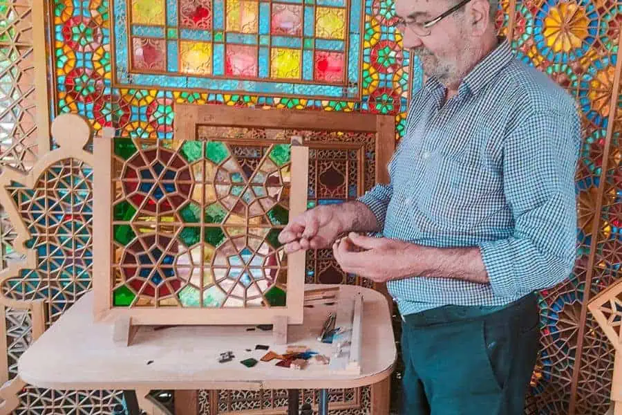 folk art shebeke workshop sheki khans palace azerbaijan