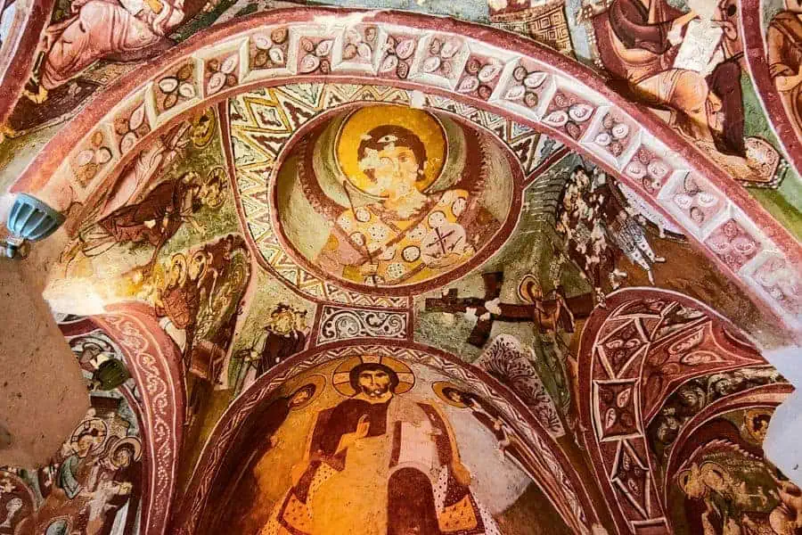 frescoes sandal church goreme open air museum cappadocia turkey turkiye