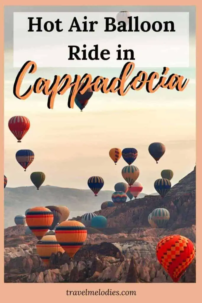 hot air balloon flight in cappadocia turkey turkiye pinterest graphic
