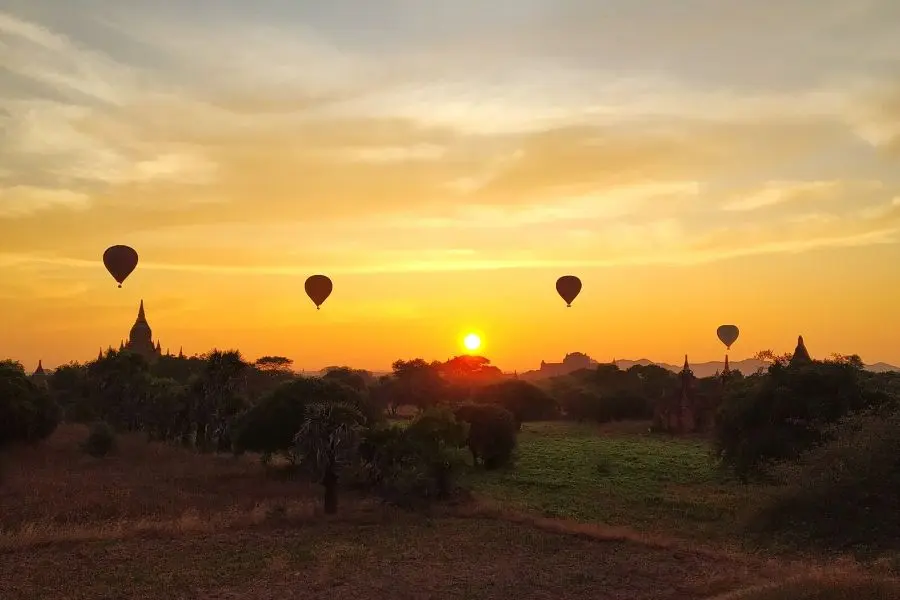 hot air balloons bagan myanmar best places to visit in asia
