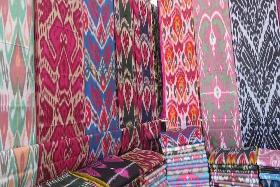 ikat fabric textiles uzbekistan asia traditional art and craft in the world