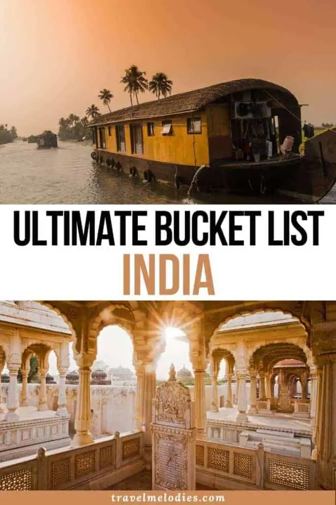 india travel bucket list