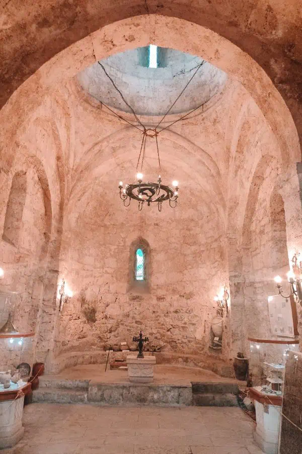 interiors albanian church of kish sheki azerbaijan