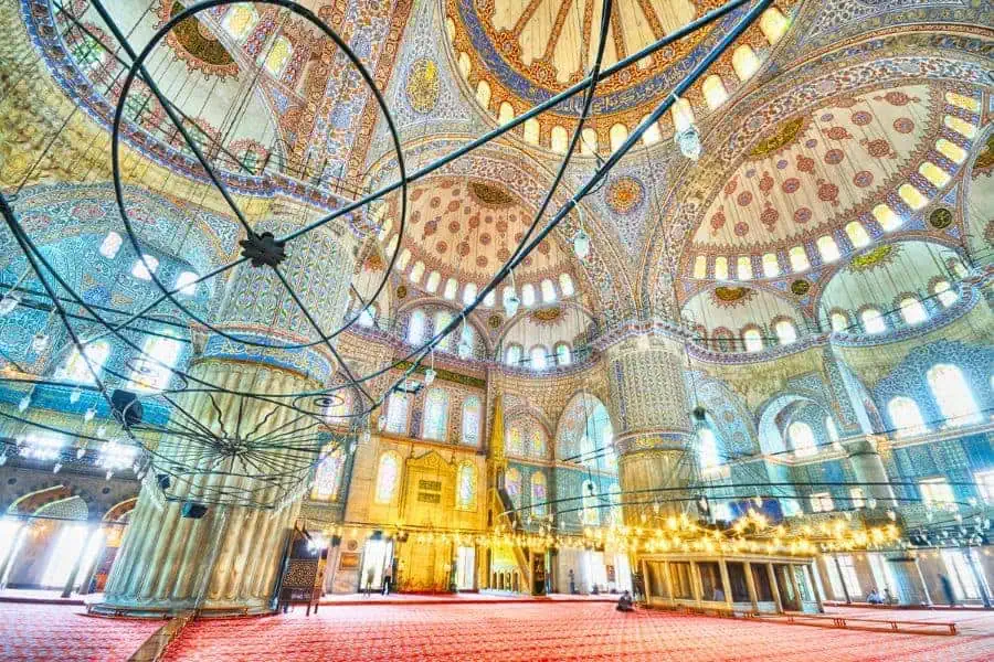 sultan ahmed mosque blue mosque interiors