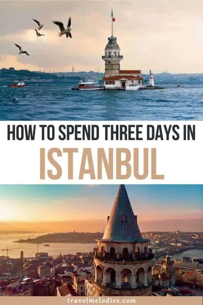 istanbul 3 day itinerary pinterest graphic