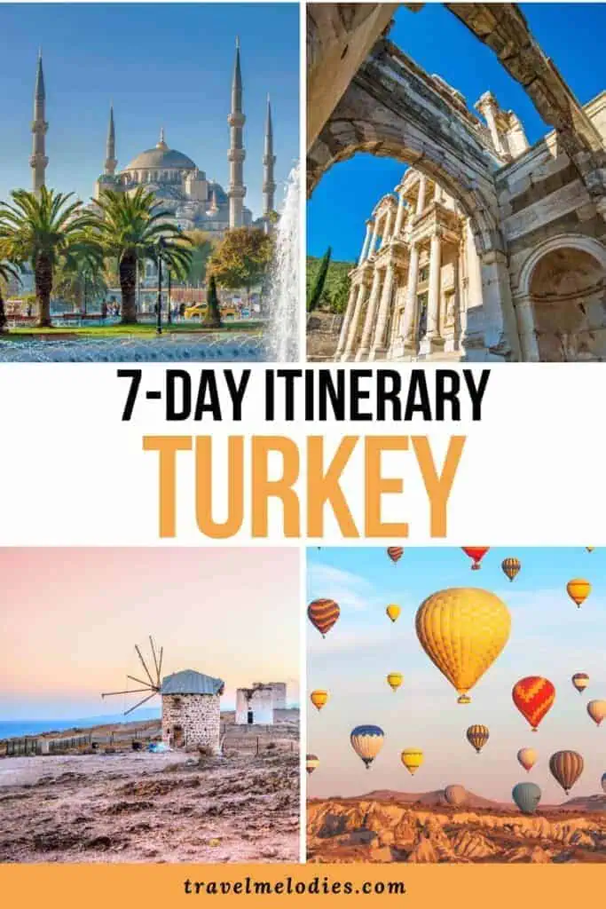 itinerary 7 days turkey 1 week