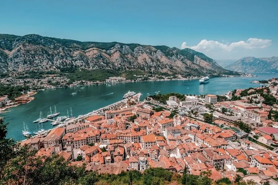 kotor bay from kotor fortress best places to visit in montenegro