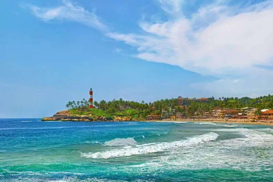 kovalam lighthouse beach