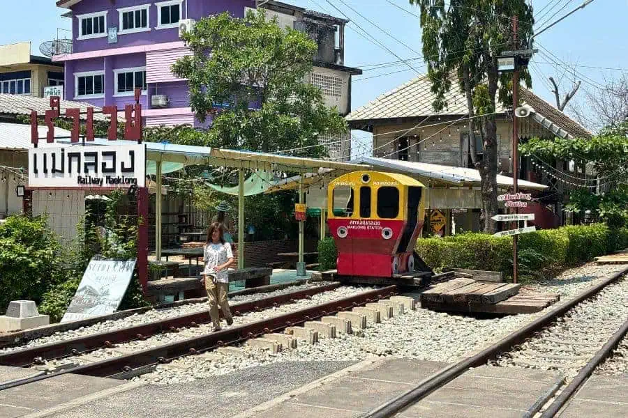 maeklong railway station in bangkok thailand