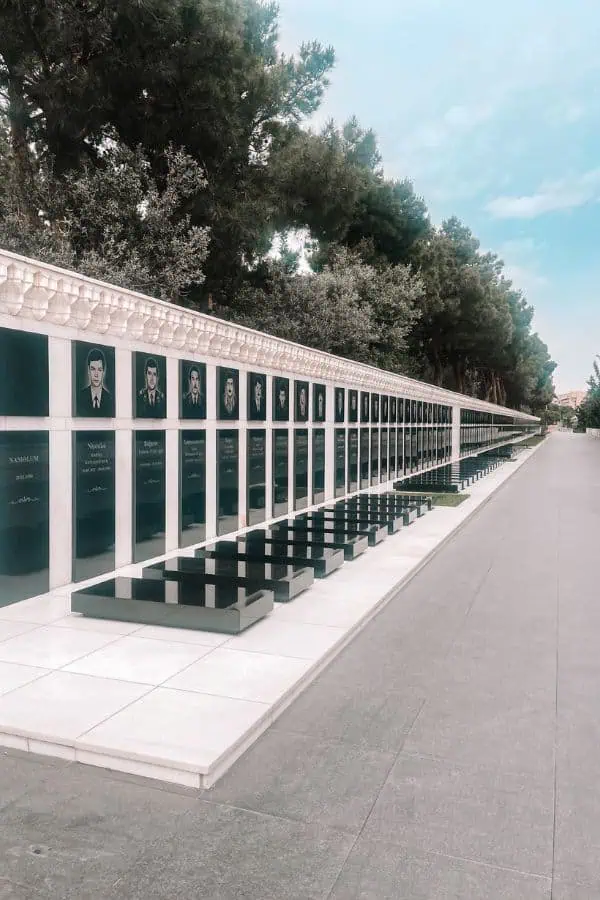 martyrs lane alley of honor upland park baku