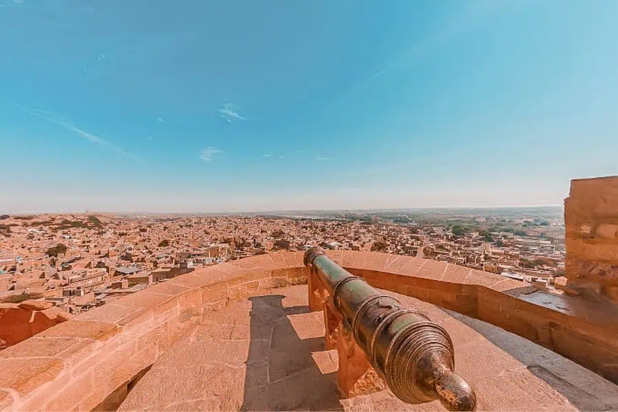 old cannon viewpoint jaisalmer fort