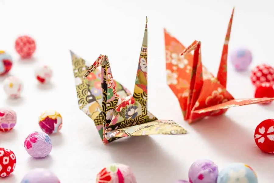 japanese origami cranes