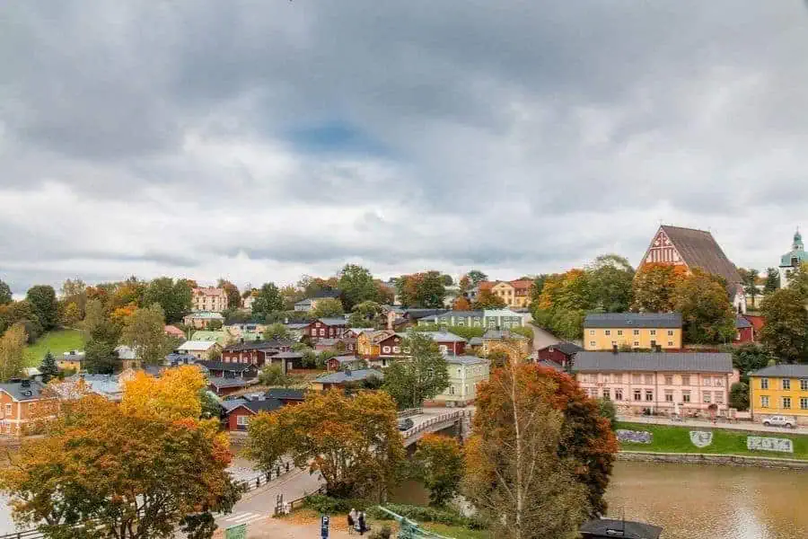 panorama over the porvoo old town