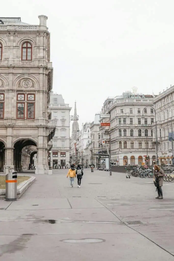 people walking on the streets of vienna, austria