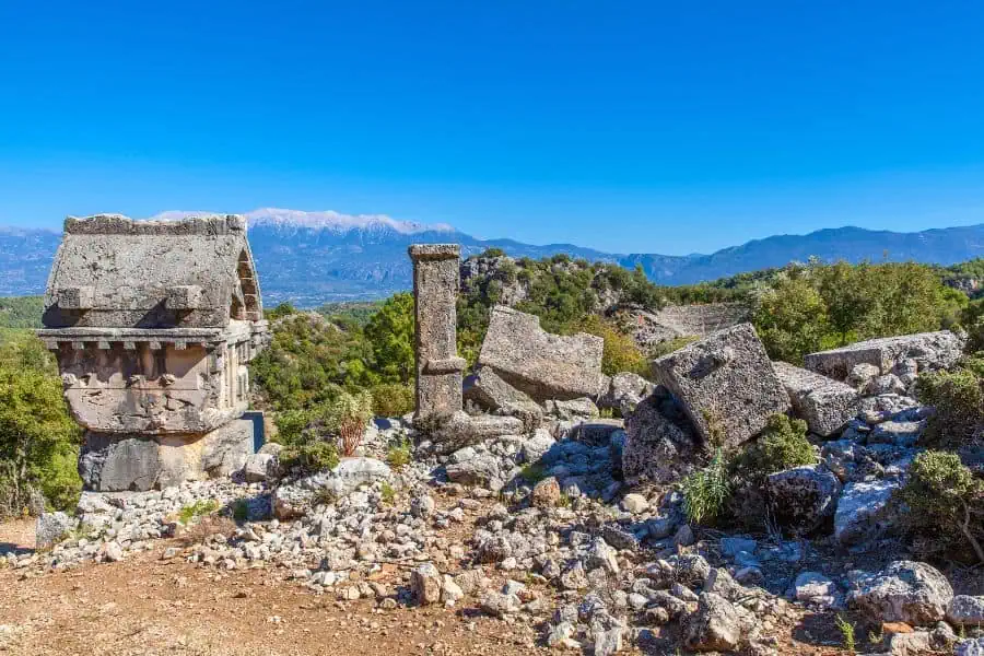 pinara antique city fethiye mugla