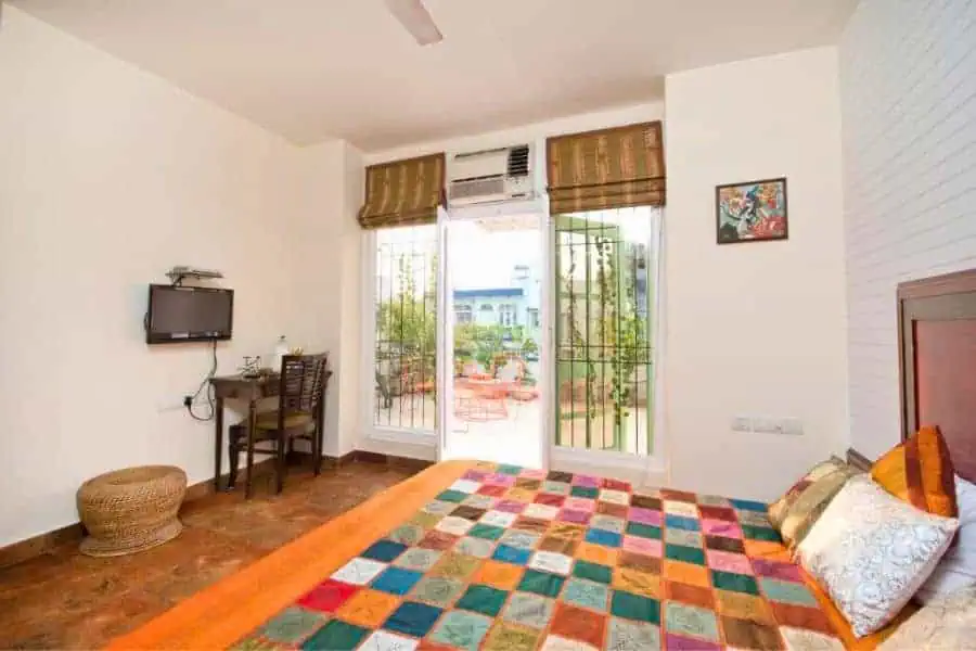 double room with terrace prakash kutir b&b hauz khas new delhi