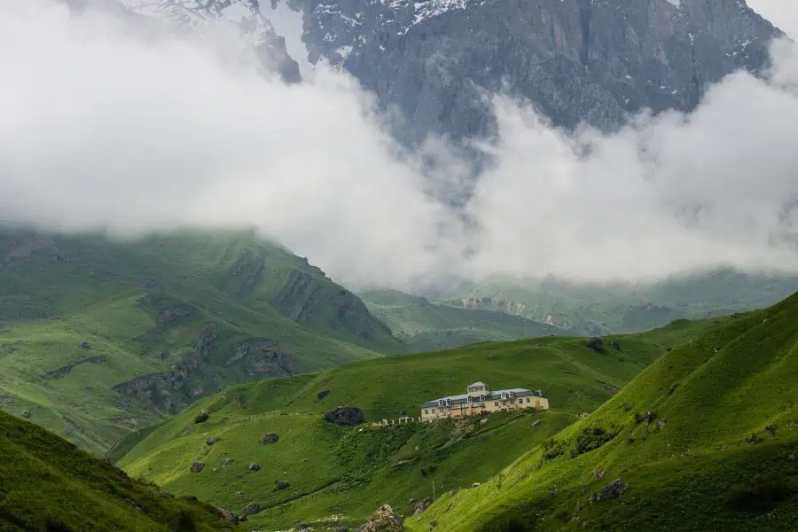 caucasus mountains remote mountain village laza qusar guba quba azerbaijan