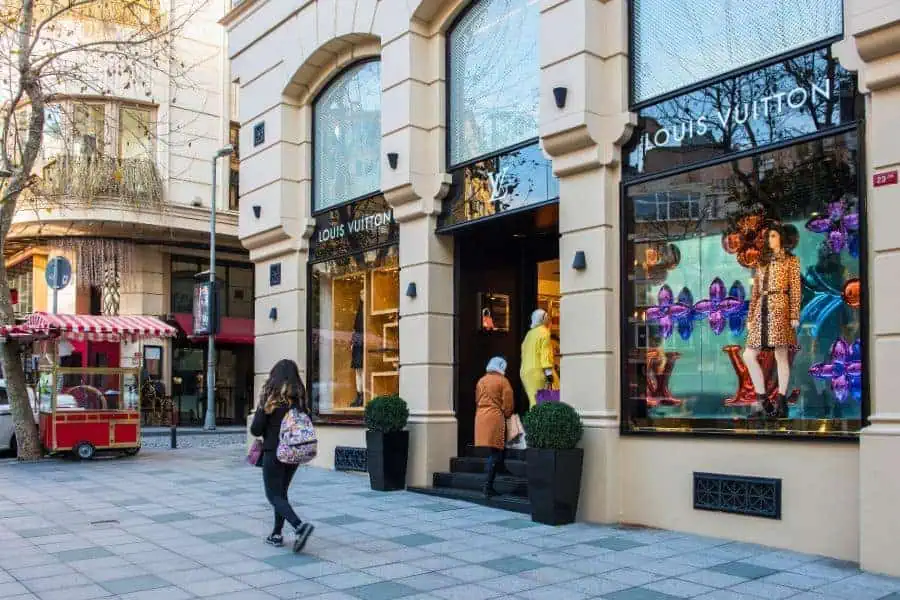 shopping street in nisantasi neighborhhod of sisli district in istanbul