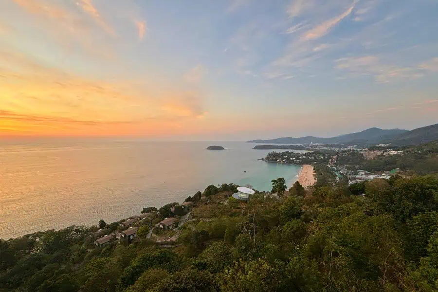 sunset views over andaman sea phuket thailand