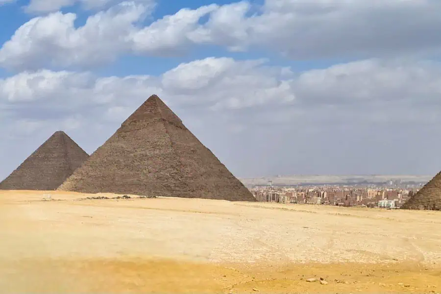 the great pyramid of giza necropolis egypt