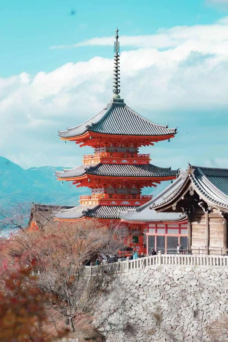 traditional japanese pagoda in kyoto japan asia