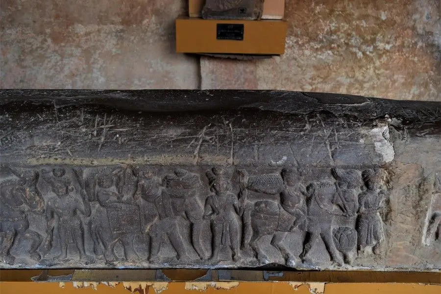 A part of the railing (vedika) of a Buddhist Stupa in Besnagar Gujari Mahal